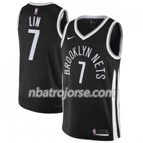 Män Brooklyn Nets Tröja Jeremy Lin 7 Nike City Edition Swingman